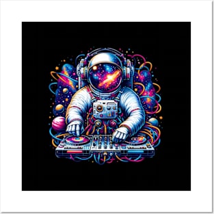 ny Astronaut Dj Electronic Music Galaxy Outer Space Posters and Art